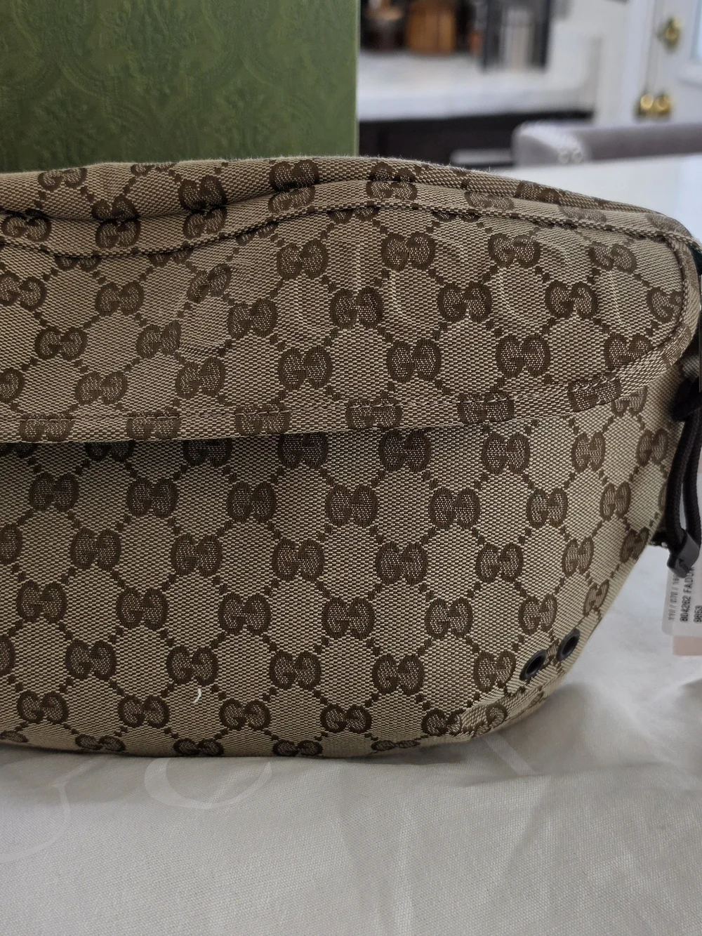 Gucci Beige Monogram Canvas Men’s Crossbody Belt Bag